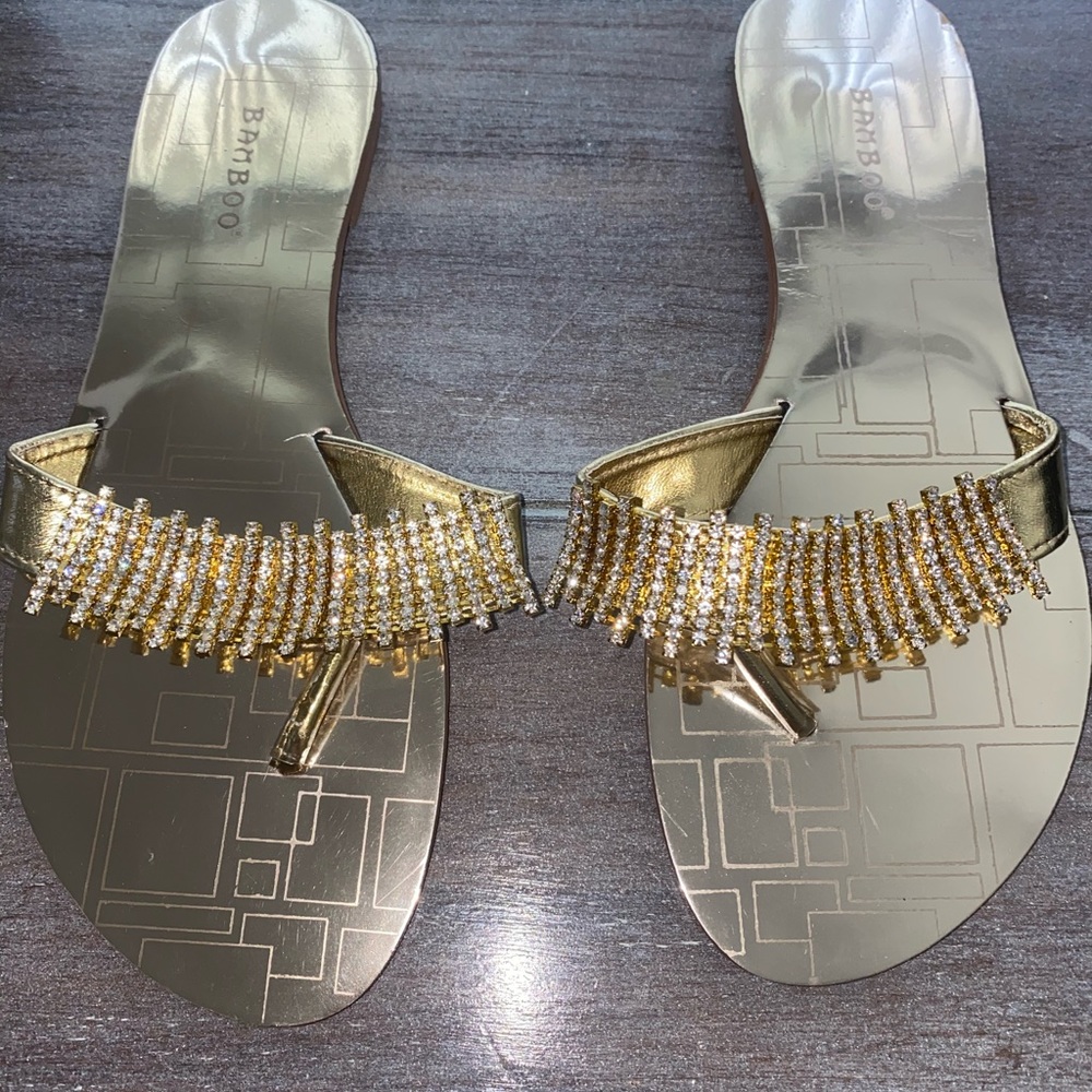 Gold women sandals